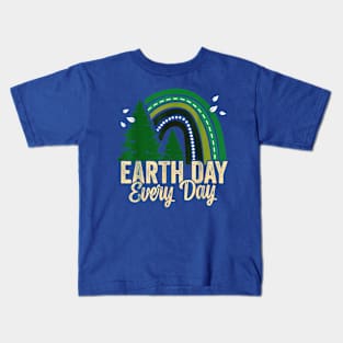 Earth day green rainbow Kids T-Shirt